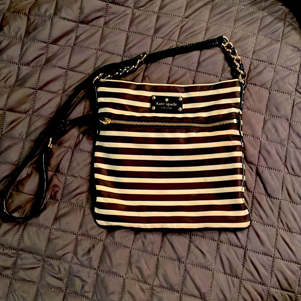 Up For Sale Nice Black And White With Red Inside Kate Spade Purse